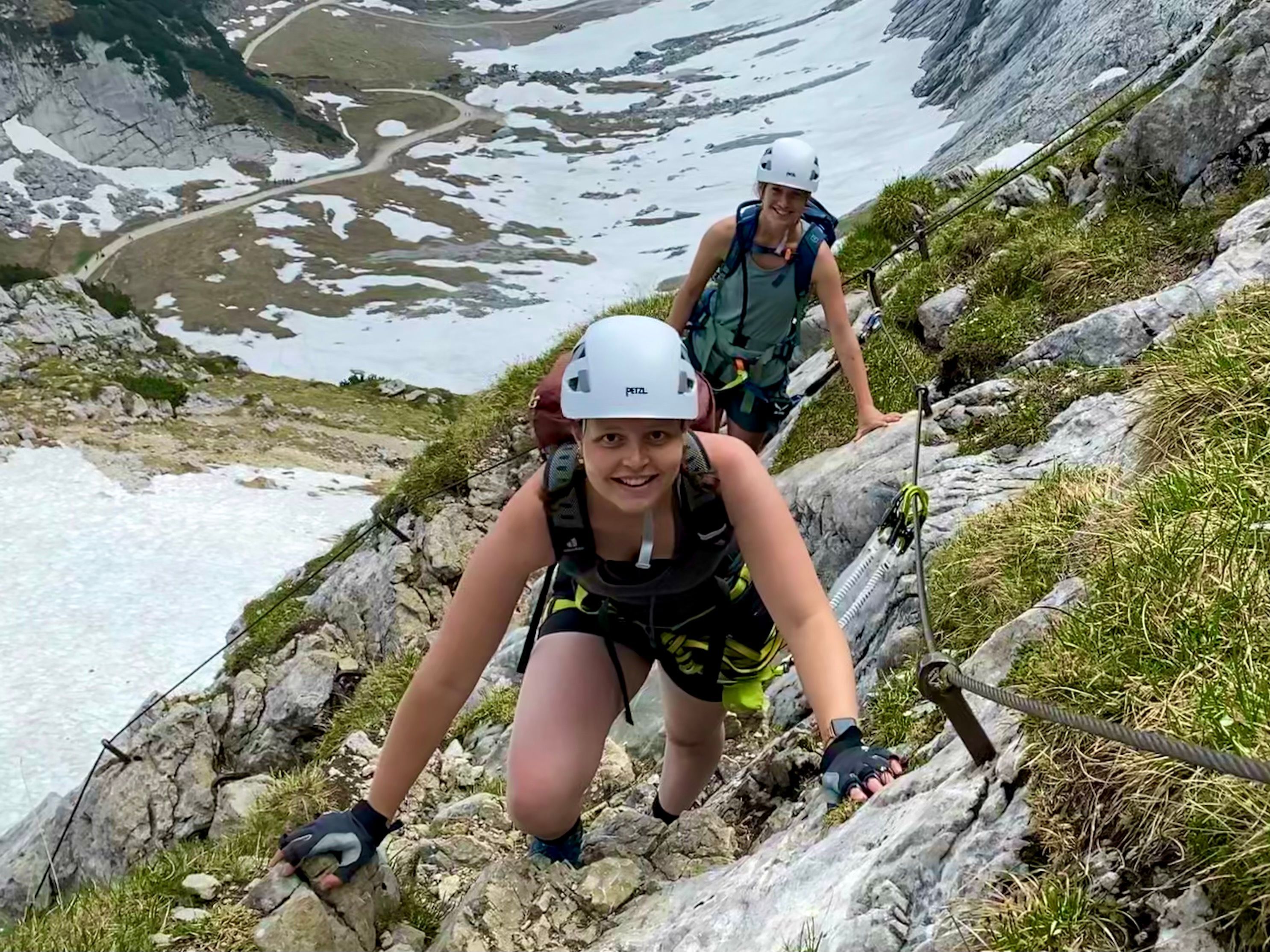 Manu im Klettersteig