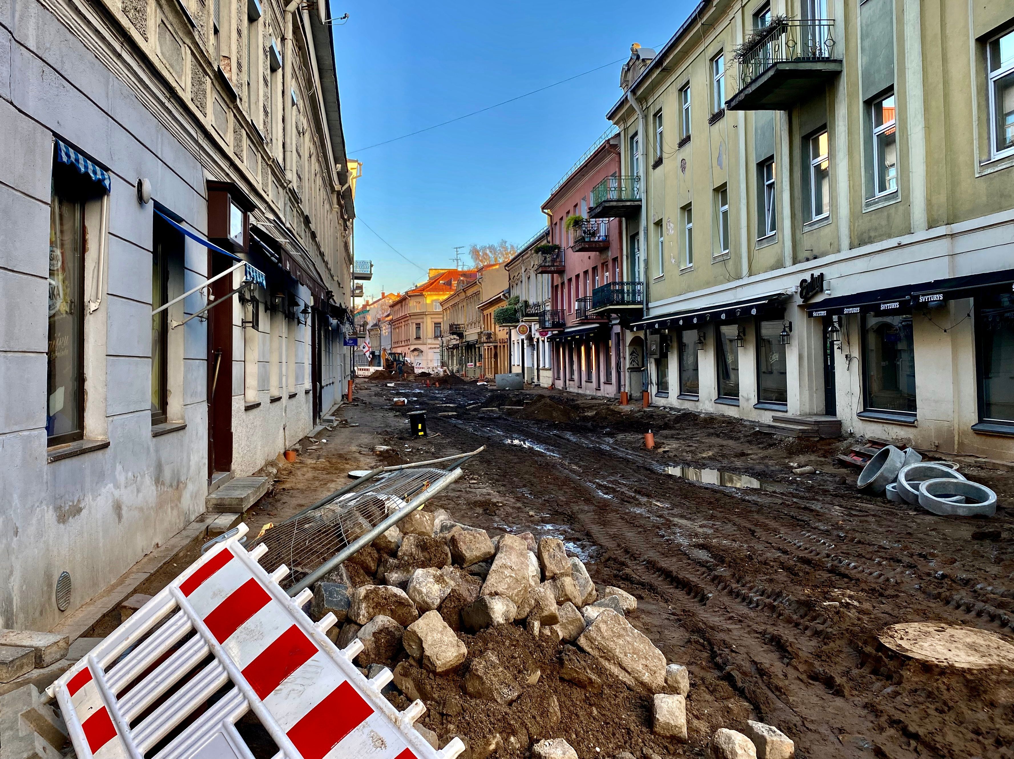 Baustelle Altstadt Kaunas Litauen