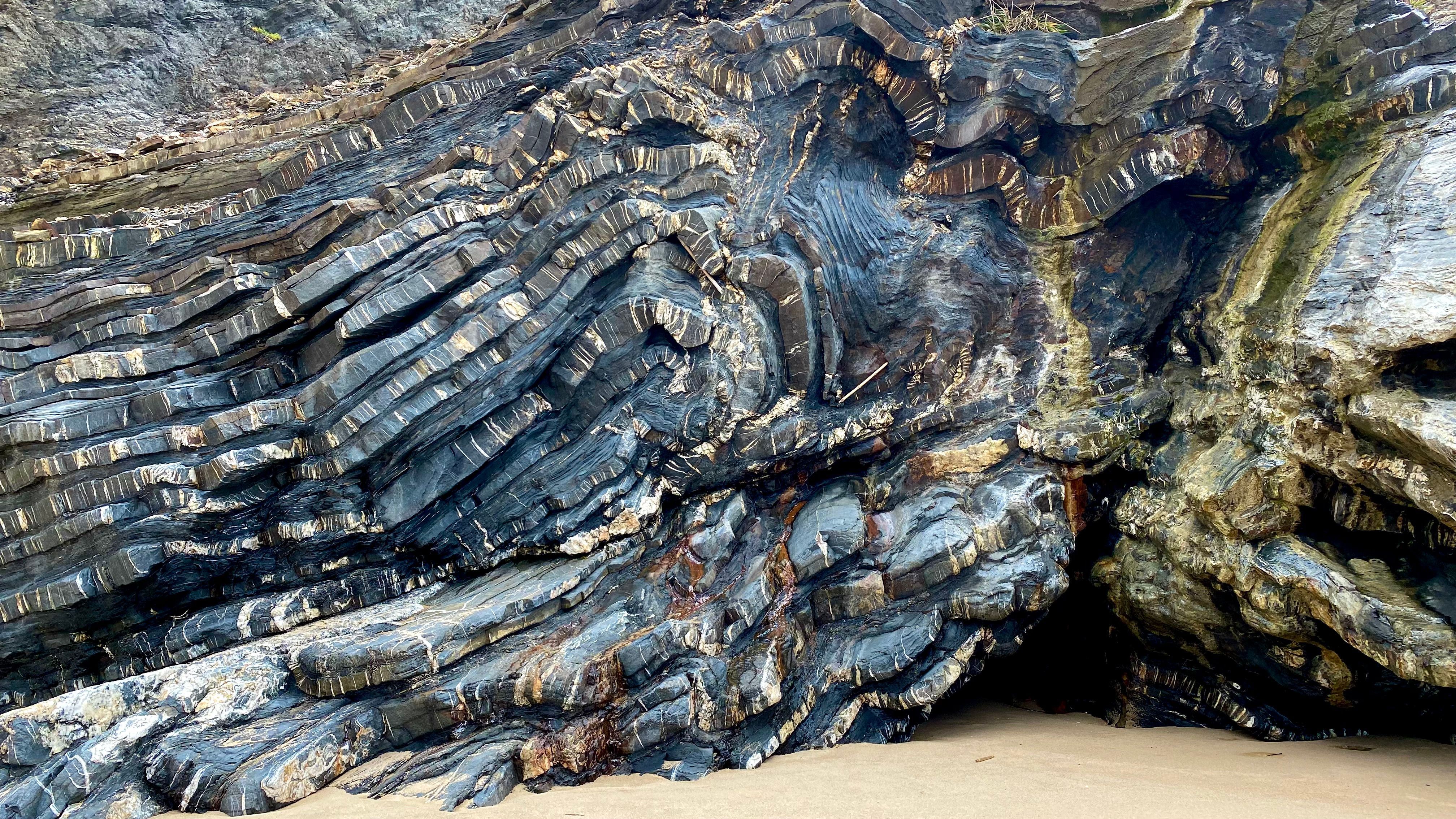Beeindruckende Gesteinsablagerungen